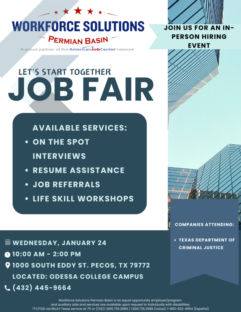 Midland Job Fair Permian Basin Workforce Development Board